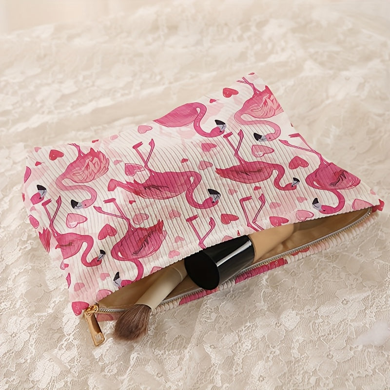 Flamingo Print Make-up Tas