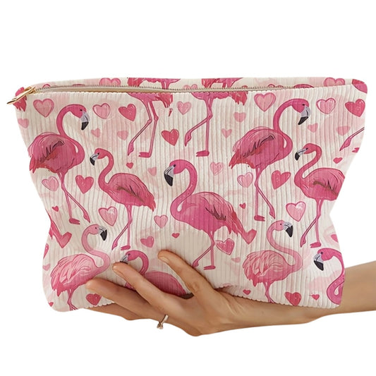 Flamingo Print Make-up Tas